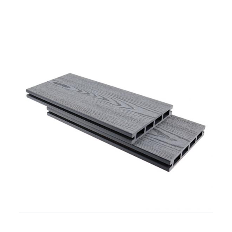 SRL-DEK 146*23 มม. ลายไม้สีเทา Hollow Composite Decking Boards